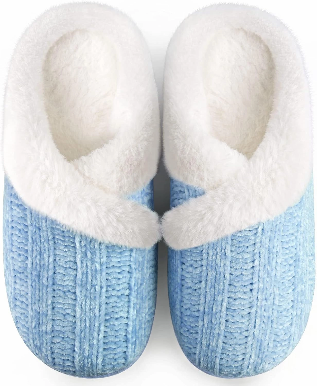 Homitem Fuzzy Slippers for Women Indoor and Outdoor Fluffy Bedroom House Shoes with Arch Support Memory Foam Winter Warm Ladeis Cute Comfy Cozy