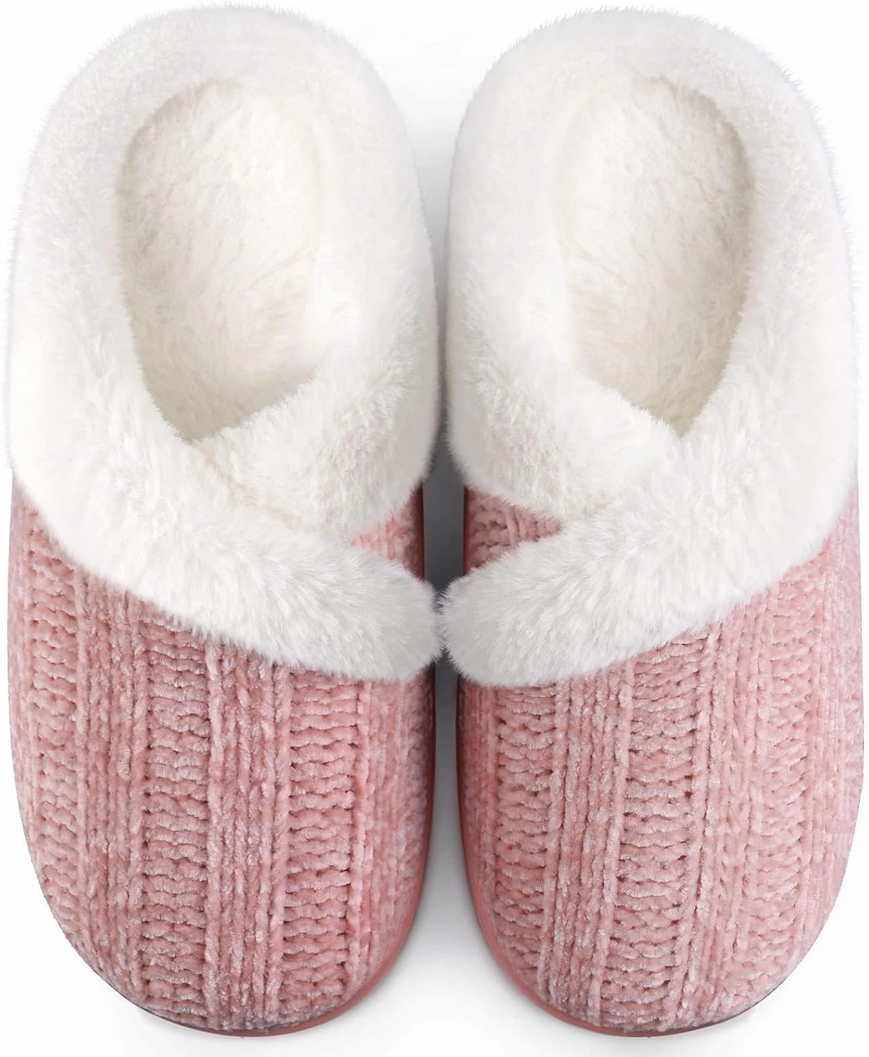 Homitem Fuzzy Slippers for Women Indoor and Outdoor Fluffy Bedroom House Shoes with Arch Support Memory Foam Winter Warm Ladeis Cute Comfy Cozy