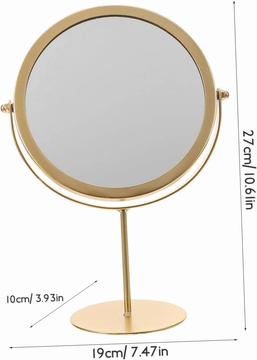 Household Round Makeup Mirror Desk Decor Magnifying Impression Unique Design
