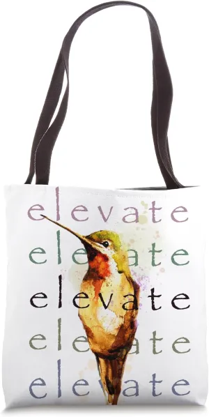 Hummingbird Summer Watercolor Artwork Bird Elevate Tote Bag
