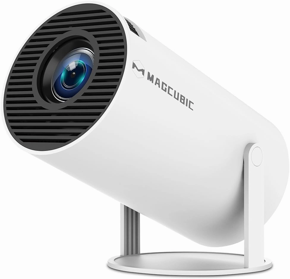 HY300PRO Mini Projector with WiFi and Bluetooth, 4K Support Smart Portable Projector Auto Keystone , Air Mouse Remote, Voice Control, 180 Degree Rotation, Home Video Proyector Android 11