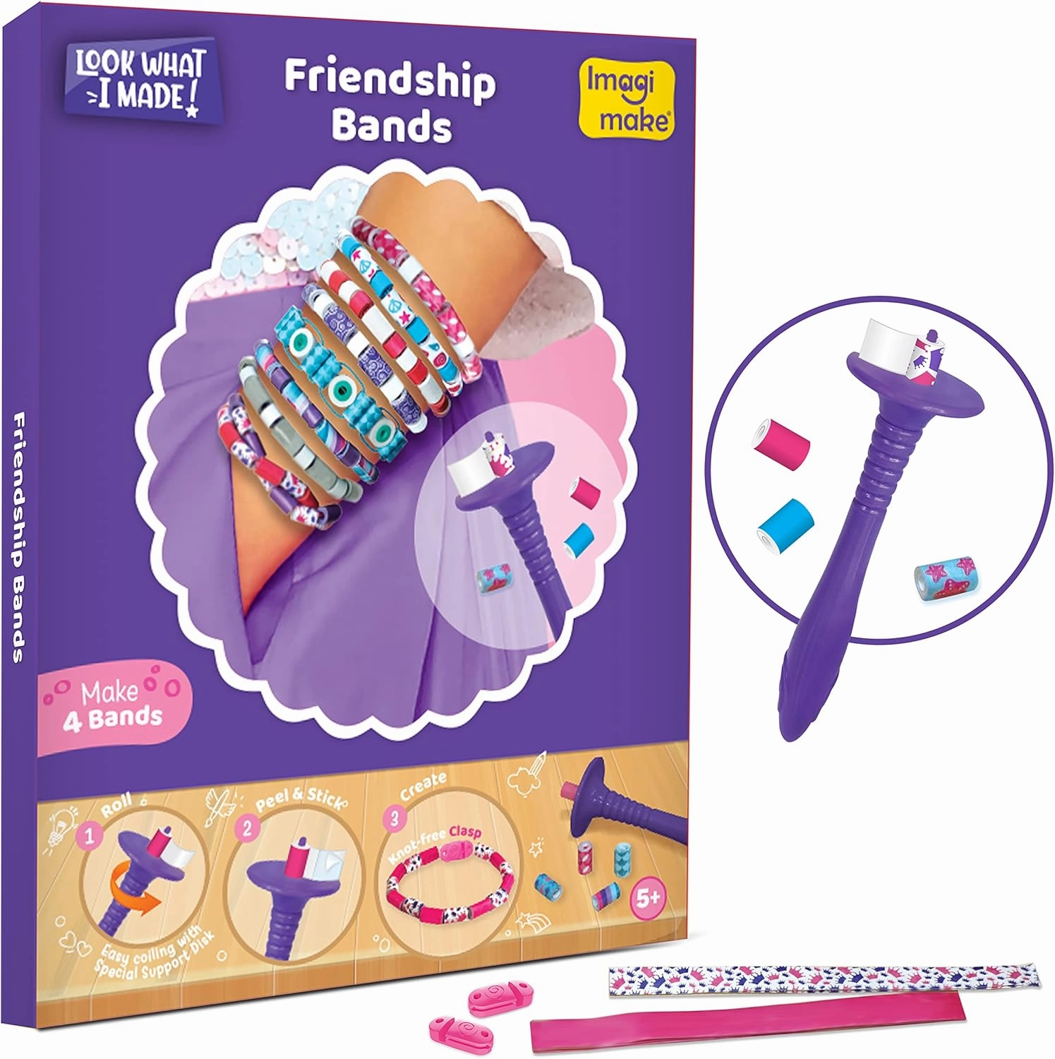 Imagimake Craft Kit - Arts and Crafts for Kids Ages 5  - Air Dry Clay, Paper Quilling, Stamp Art - 3-in-1 Arts and Crafts Kit - Gifts for 5, 6, 7, 8 Year Olds