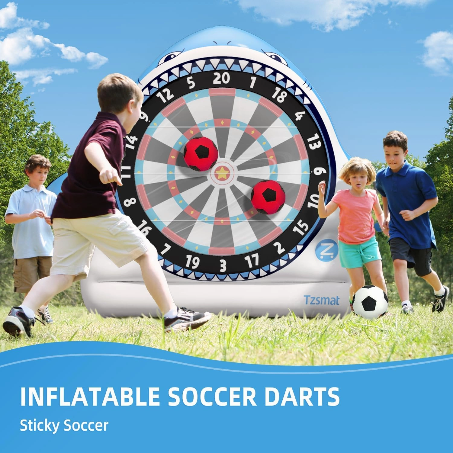 Inflatable Game Outdoor Giant Dartboard for Soccer Large Carnival Outdoor Games Giant Outdoor Game Activities Giant Yard Soccer Darts Games