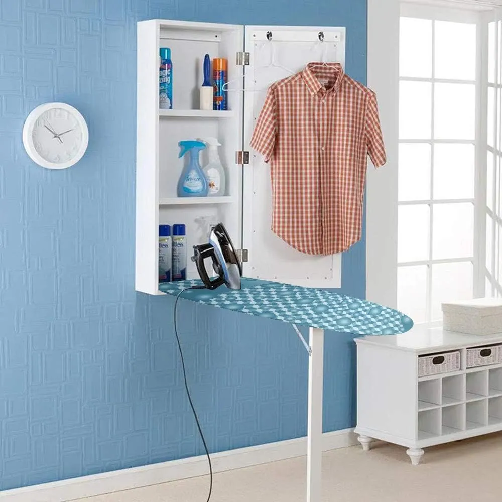 Ironing Board Cover and Pad, Extra-Wide, Fits 18" x 49" Board, Thick Padding, Scorch & Stain Resistant, with Fasteners & Mesh Cloth