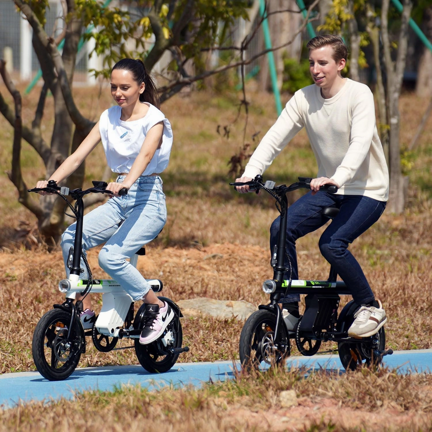 isinwheel U1 Electric Bike, 500W Motor, 20 mph, Folding Ebike, 14"/16"/20" Adults Electric Bicycles, 280.8Wh Battery, 25 Miles PAS Range, Black, Disc Brake, Aluminum Alloy Wheels