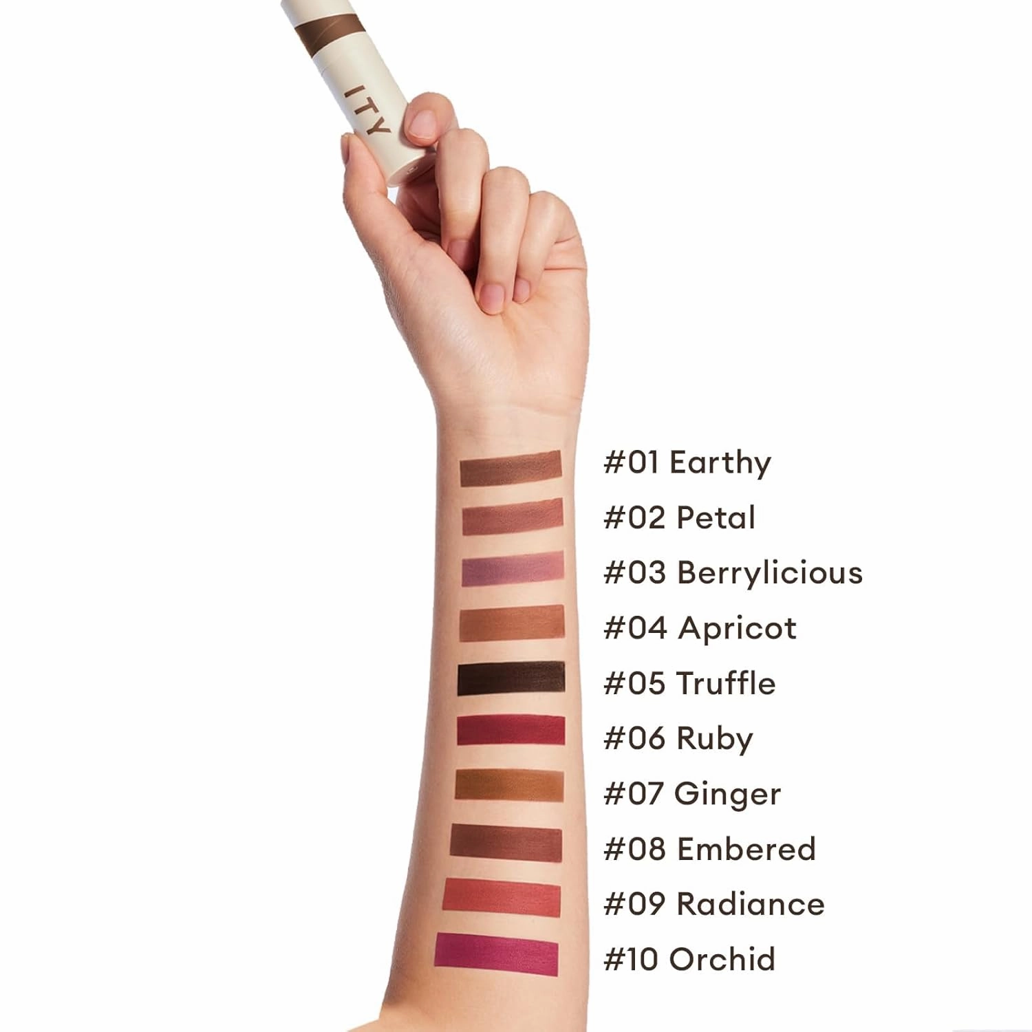 ITY Velvet Matte Finish Lip Stain-Mousse Textured Lip Clay, Red Shade, Conceals Lip Lines, Rich Pigment Lip Tint Lipsticks,0.14 oz (4g) in Truffle, Ginger.