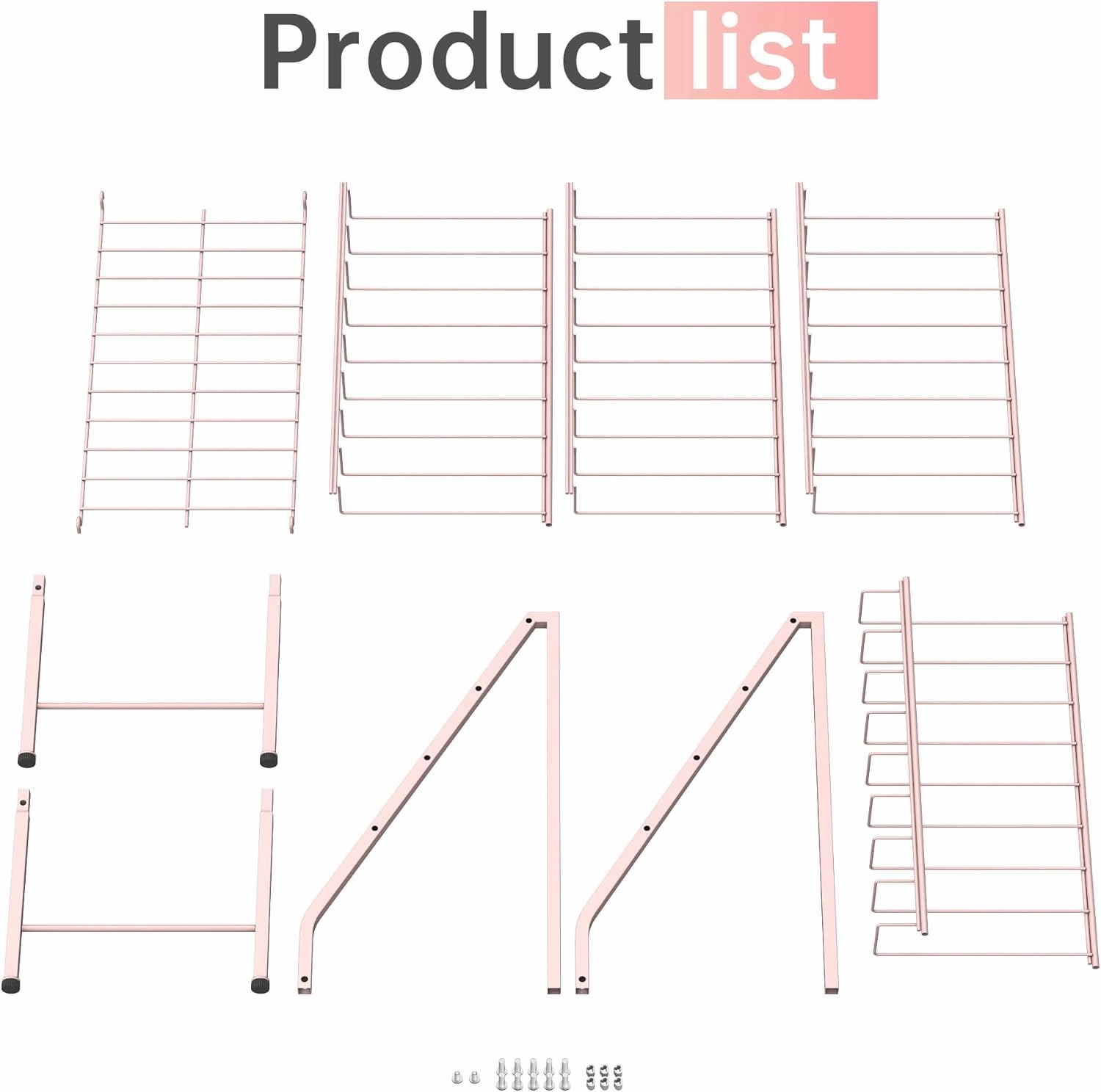 JAQ Bookshelf for Toddlers, 4-Tier Metal Kids Bookshelves Rack with Toy Storage Organizer in Bedroom Study Room Playrooms Nursery for Infants Baby Young Children (4-Tier/ 28.3 inch, Pink)