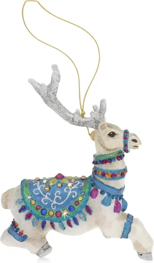 Jay Strongwater Santa Claus’s Reindeer” Vixen Blown Glass Holiday Christmas Ornament