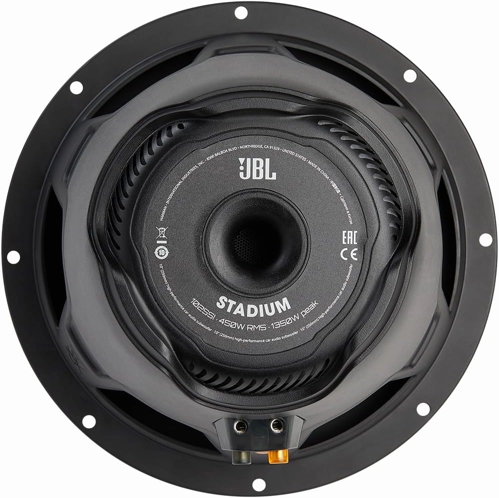 JBL Stadium 102SSI - 10" (250mm) high-Performance car Audio subwoofers, 450W RMS, 1350W Peak, Sensitivity (@ 2.83V): 91dB, Frequency Response: 30Hz – 175Hz, Impedance: 2 or 4 ohms