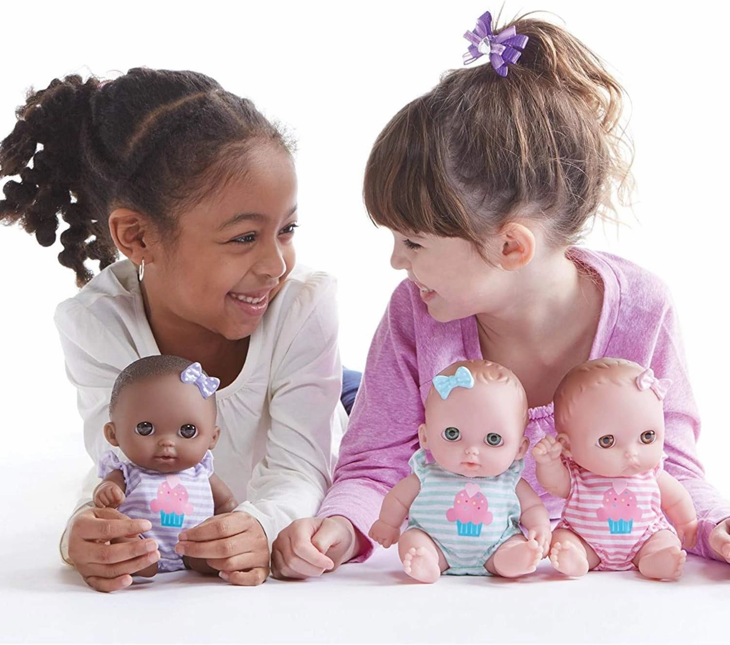 JC Toys Lil Cutesies 8.5" All Vinyl Baby Doll | Posable and Washable | Removable Outfit | Lulu- Blue Eyes Ages 2 