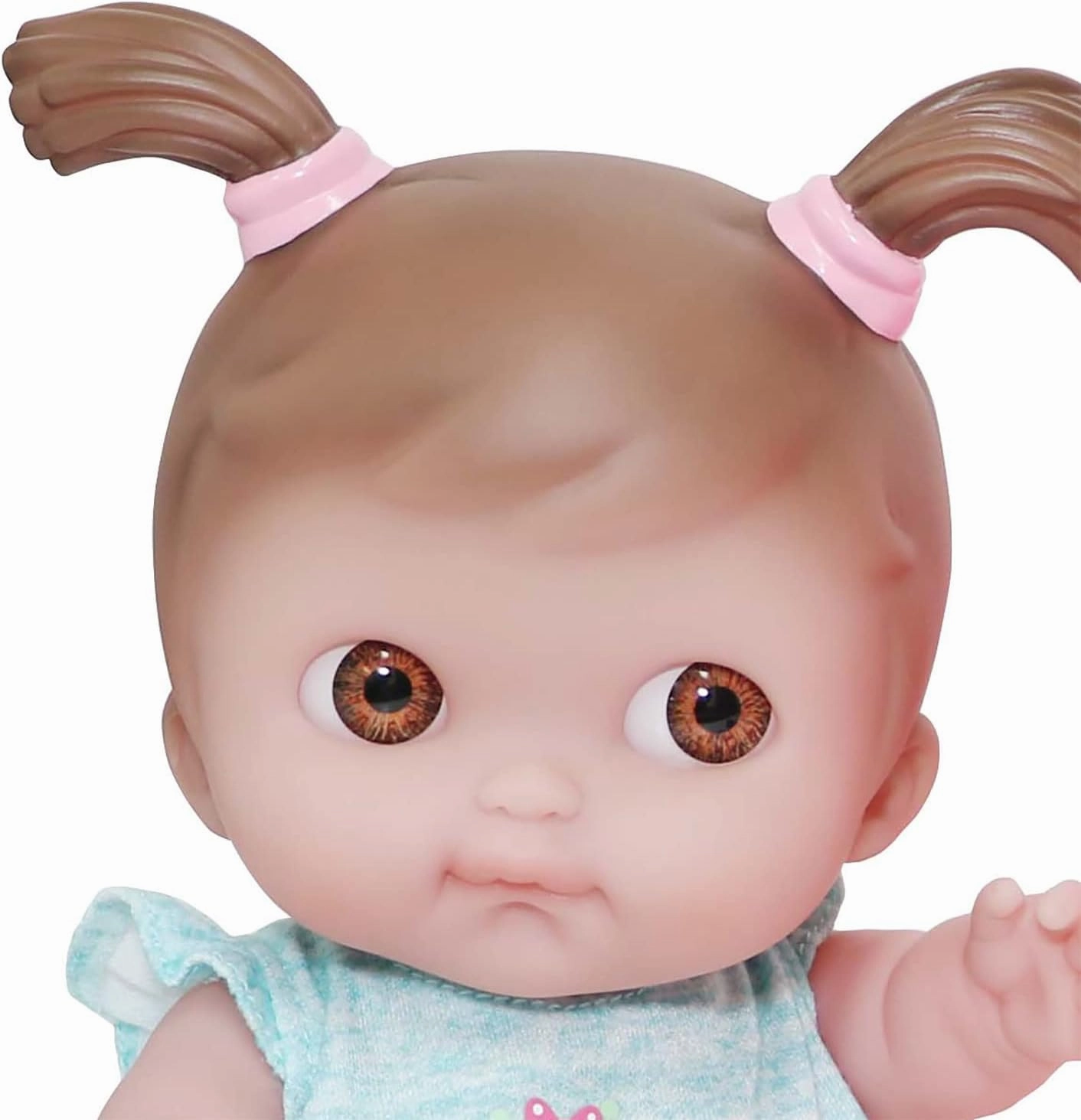 JC Toys Lil Cutesies 9" All Vinyl Baby Doll Bath Time Gift Set| Posable and Washable | Removable Outfit | Baby Bath and Accessories Ages 2 