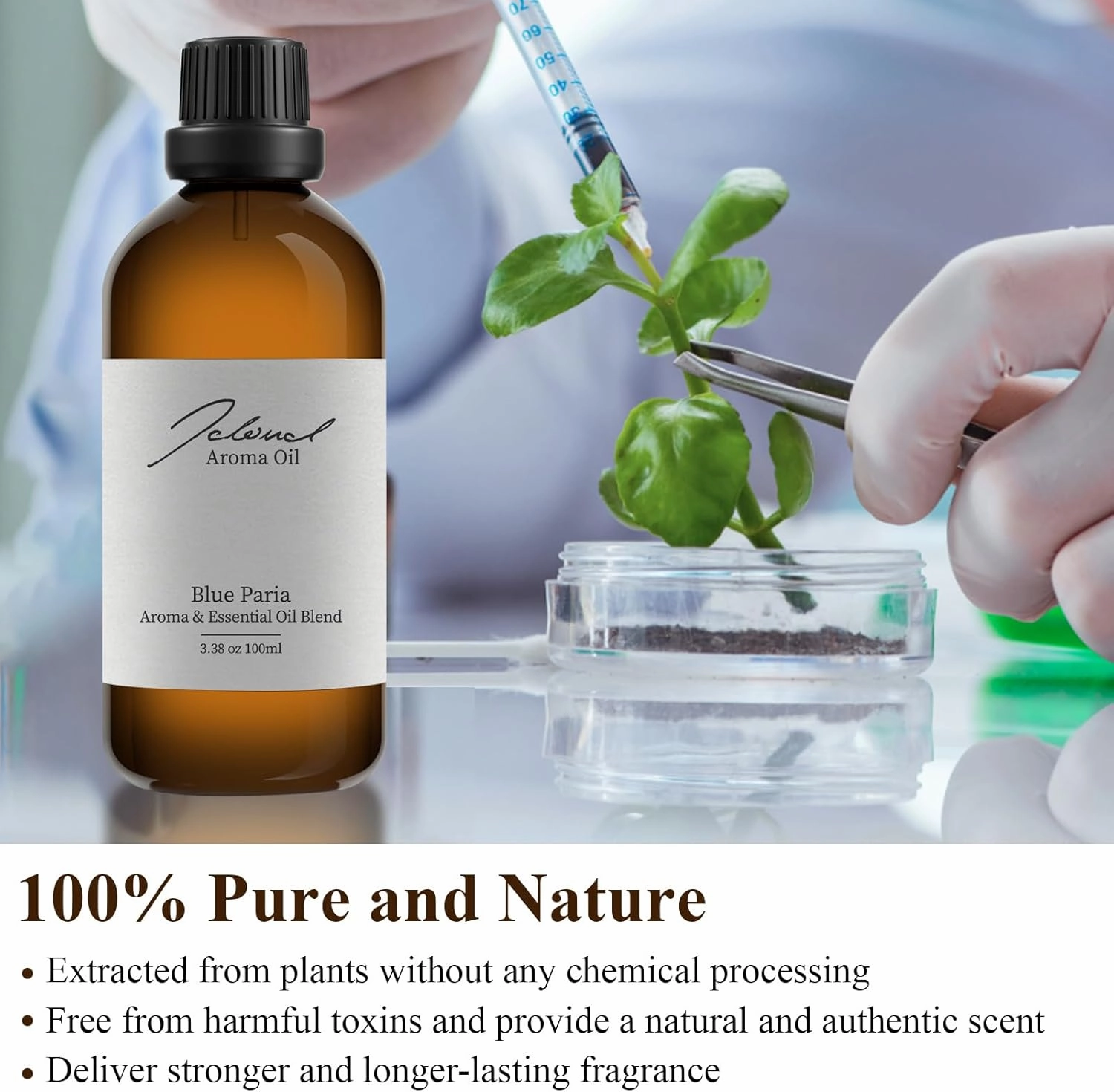 JCLOUD Blue Paria Essential Oil for Scent Air Machine | Hotel Scent - Pure Aromatherapy Diffuser Oil with Lavender and Patchouli, Home Luxury & Hotel Scents for Essential Oil Diffusers - 100mL