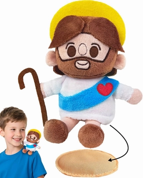 Jesus Plush Doll 7", Jesus Plushie Stuffed Animal Toys Shoulder Plush Christian Stuff Religious Party Favors Gifts for Kids Adults