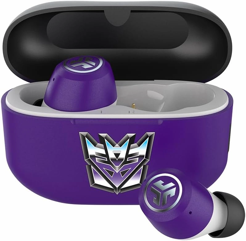 JLab JBuds ANC 3 Limited Edition Transformers Decepticon True Wireless Earbuds with Charging Case, 42 Hours Total Playtime, 9 Hours Per Charge, Smart Active Noise Canceling, Custom Sound via App
