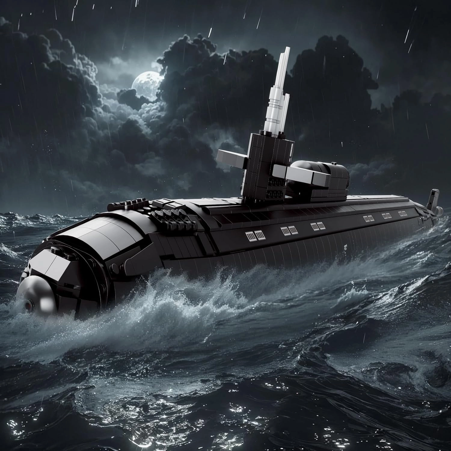 JMBricklayer Nuclear Submarine Building Set for Adults, 1:125 Scale Military Submarine Ship Toys, Los Angeles-class Attack Submarine Boat Model Kit, Army Toy Gifts for Men Boys Kids Aged 14 (2,988PCS)