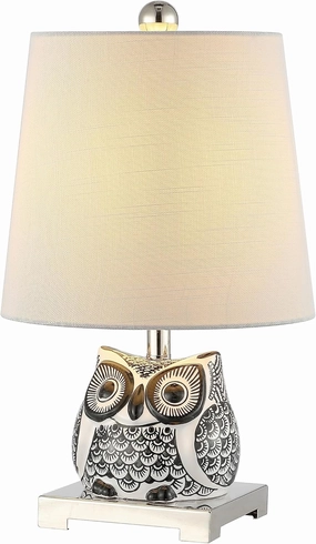 JONATHAN Y JYL3014C Justina 16" Ceramic Mini LED Table Lamp, Cottage,Transitional for Bedroom, Living Room, Office, Kids Room, Entryway, College Dorm, Bookcase, LED Bulb Included, Black/White