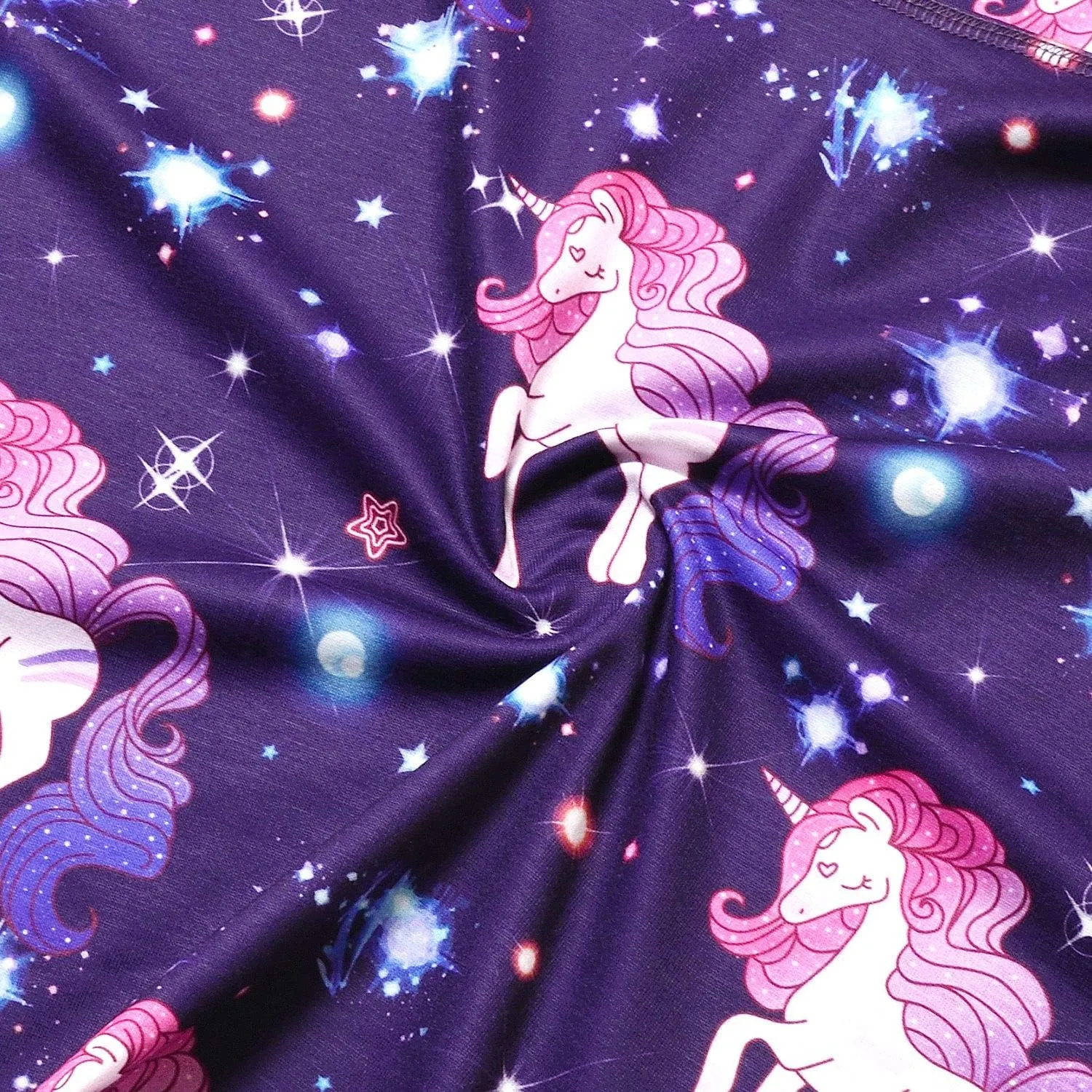 Jxstar Girls&Doll Matching Dresses Long Sleeve Unicorn Mermaid Outfits Clothes