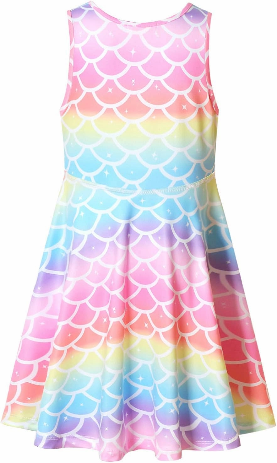 Jxstar Matching Girls & Doll Flower Dresses Sleeveless Summer 18" Dolls Clothes