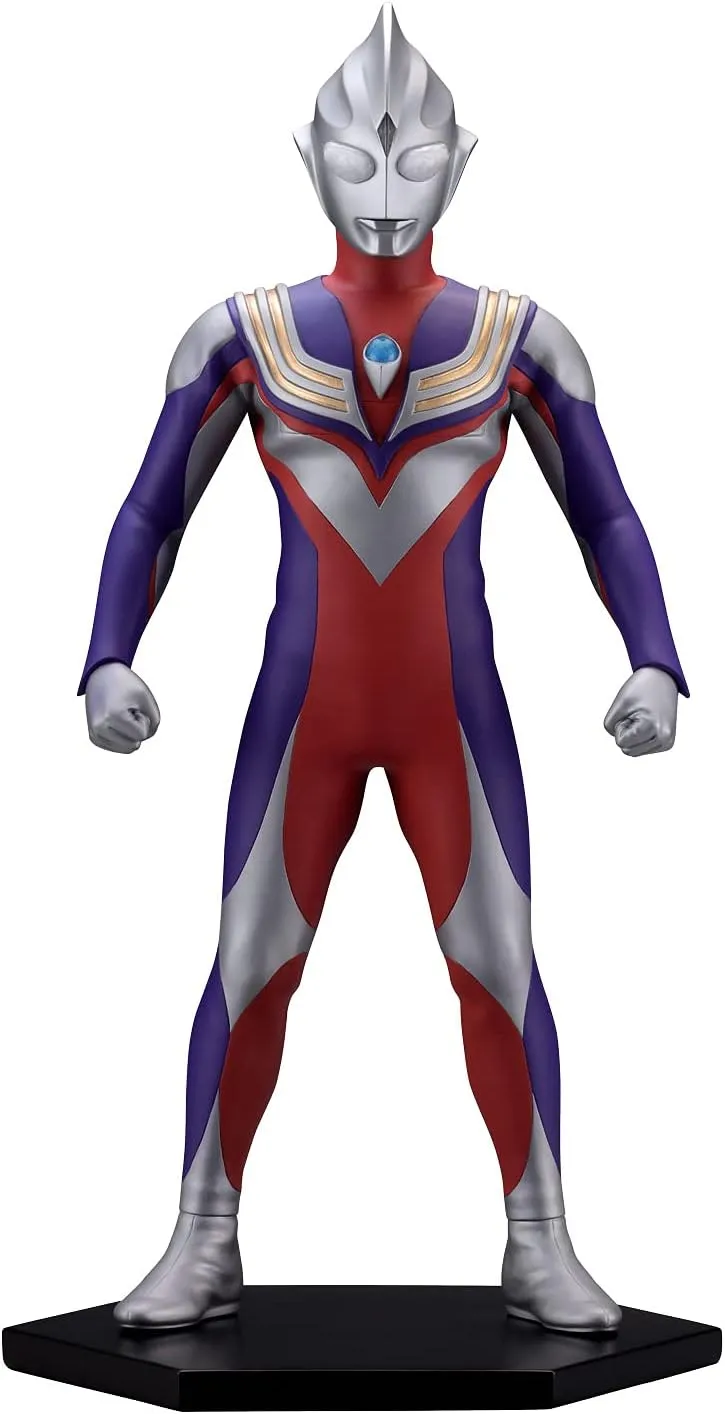 Kaiyodo CC018 Character Classics Ultraman Tiga, Total Height Approx. 13.6 inches (345 mm), Resin Cast, Painted, Finished Figure