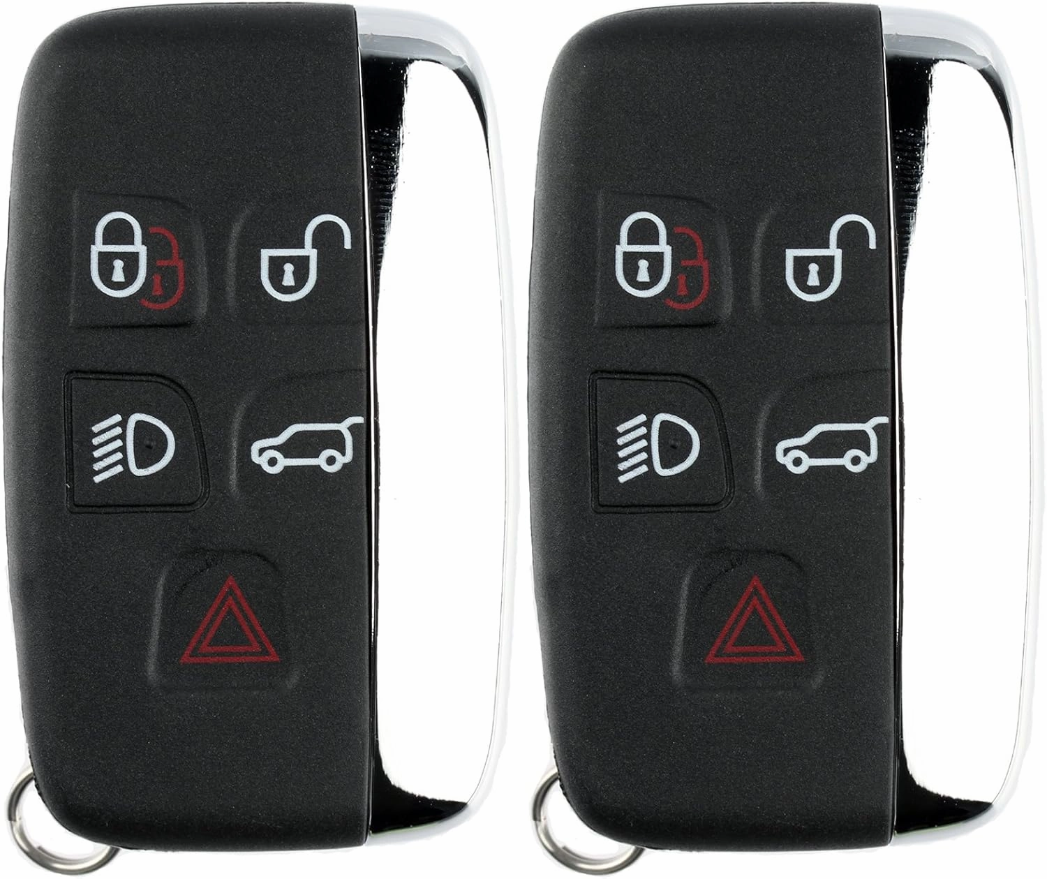KeylessOption Keyless Entry Remote Control Car Smart Key Fob Replacement for Jaguar KOBJTF10A (Pack of 2)