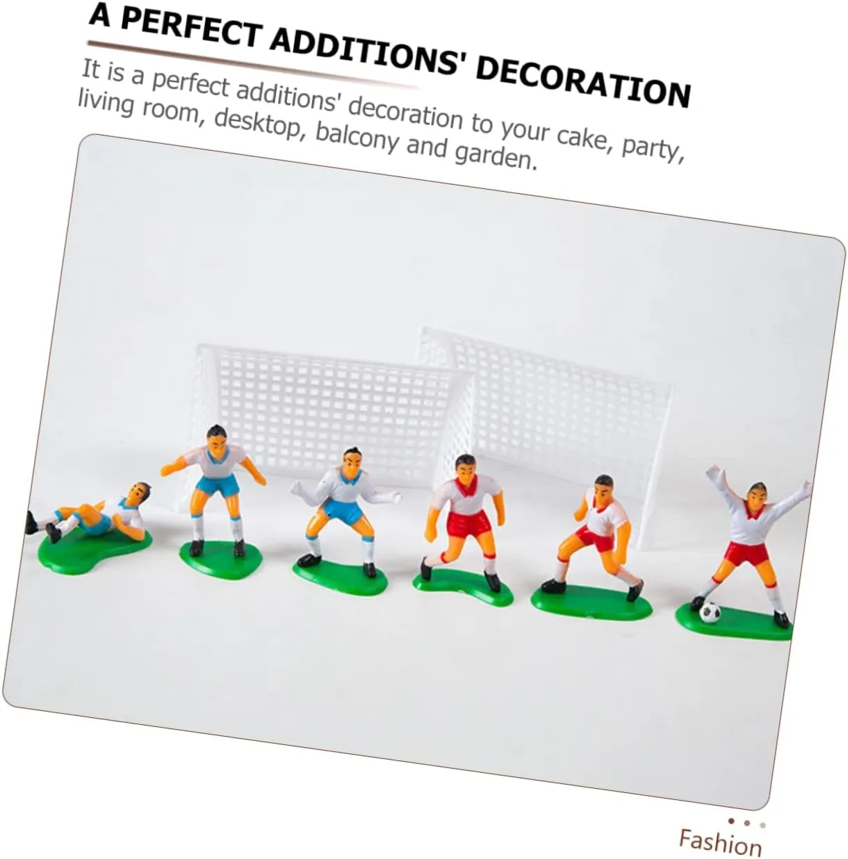 KICHOUSE 5 Sets Novel Football Team Statues Cake Decoration Props for Adorable Miniature Football Player Decor