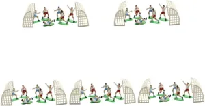 KICHOUSE 5 Sets Novel Football Team Statues Cake Decoration Props for Adorable Miniature Football Player Decor