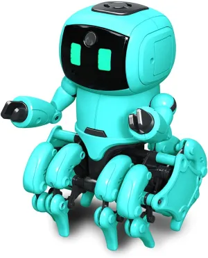 KikoRobot.962 | Do-It-Yourself Robot Kit with Infrared Sensor and Artificial Intelligence | Two Play Modes | Explore Using AI or Follow-Me Mode Using I/R | 192 Piece Kit