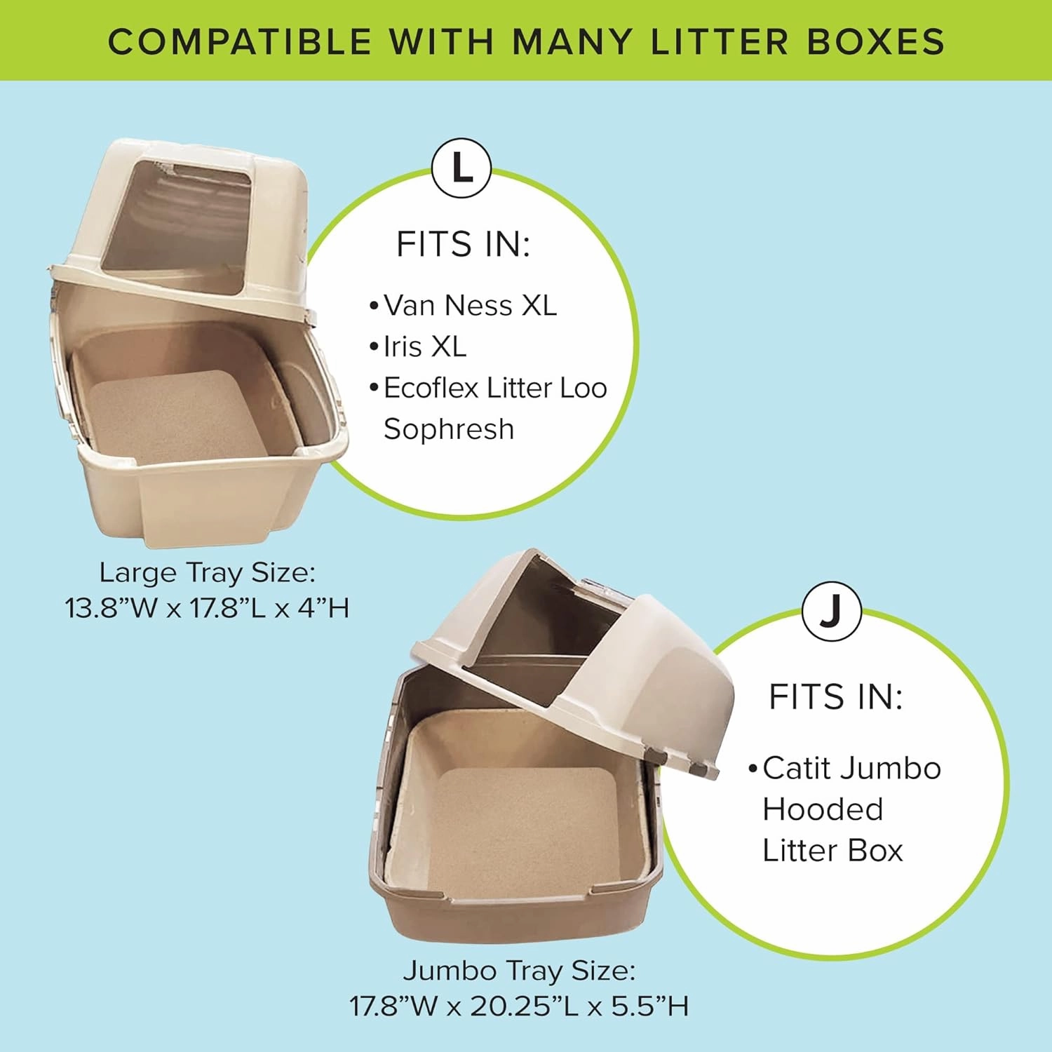 Kitty Sift (6-Pack) Disposable Cat Litter Box, Sustainable, Clean - Large, 6-Pack