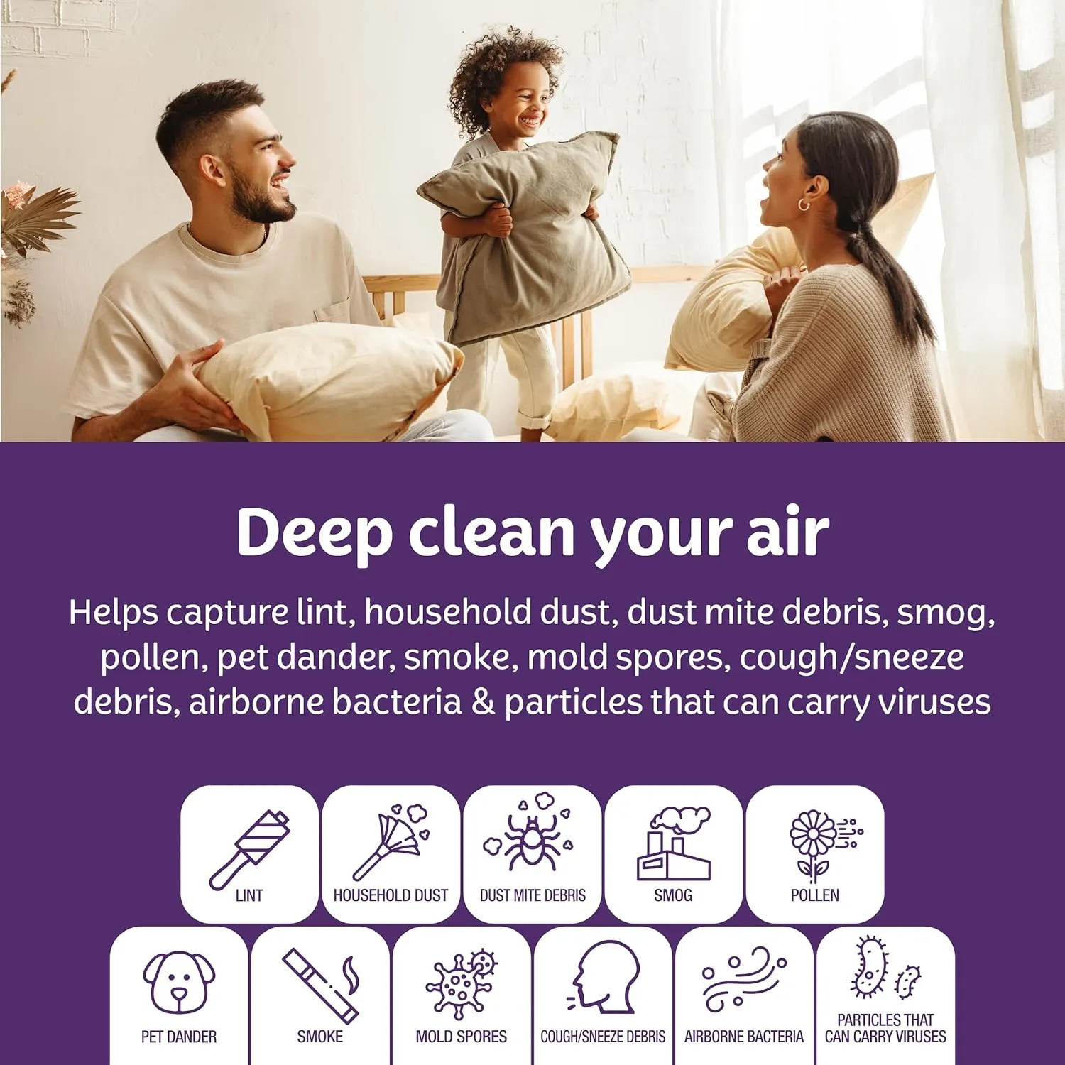 Kleenex Elite Allergen Air Filter 12x24x1 Inches - 13 MERV RATING (2-Pack)