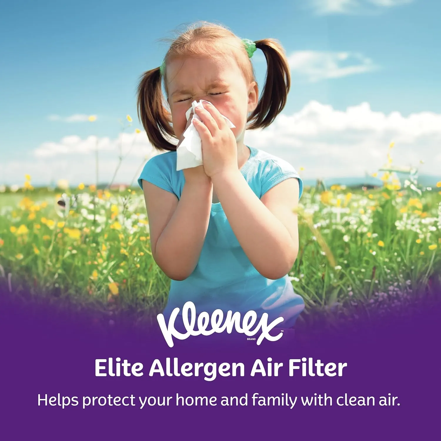 Kleenex Elite Allergen Air Filter 12x24x1 Inches - 13 MERV RATING (2-Pack)