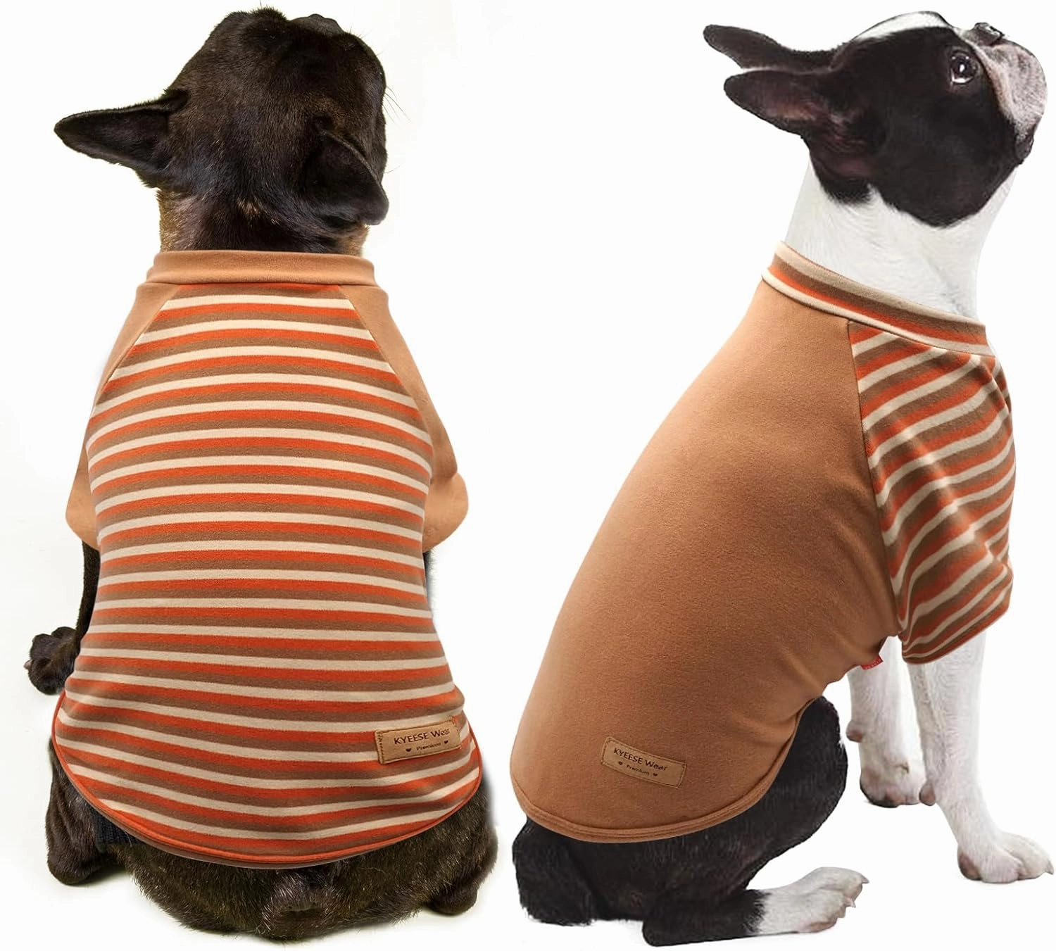 KYEESE 2Pack Dog Sweaters Comfort Dachshund Clothes Dog Sweatshirt Small Pet Sweaters Dogs Clothes Fleece Pets Sweater Soft Pet Coats Pullover Lightweight Stretchy Doggie Sweaters for Small Dogs Male