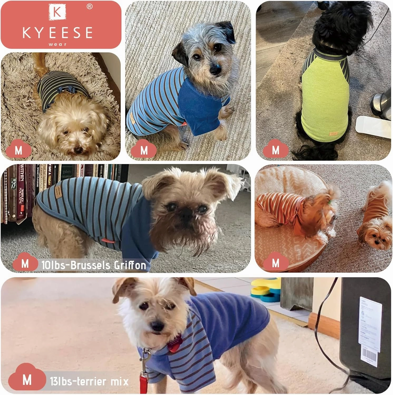 KYEESE 2Pack Dog Sweaters Comfort Dachshund Clothes Dog Sweatshirt Small Pet Sweaters Dogs Clothes Fleece Pets Sweater Soft Pet Coats Pullover Lightweight Stretchy Doggie Sweaters for Small Dogs Male