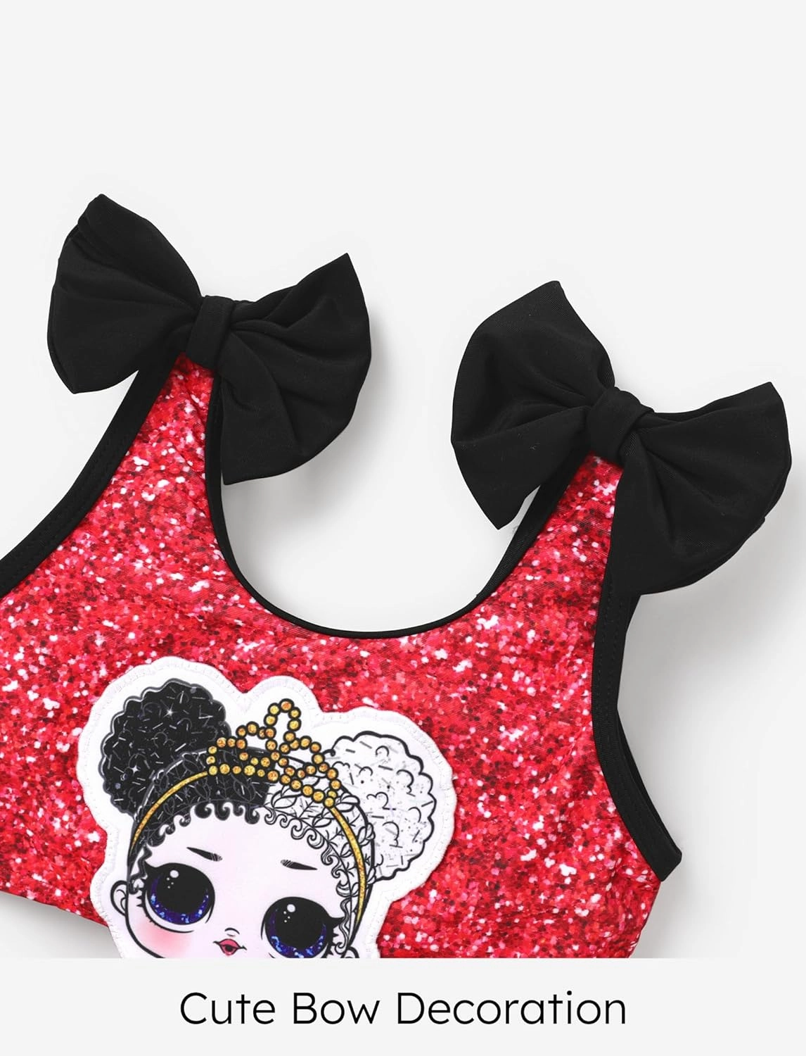 L.O.L. Surprise! Girl's One Piece Swimsuit Cute Ruffle Summer Beach Bathing Suits