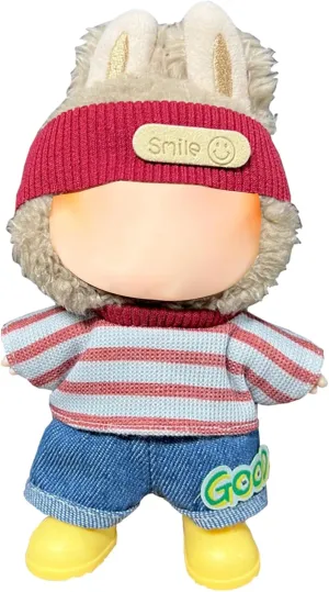 Labubu Clothes Compatitable with Labubu, Clothes for Labubu Dolls, Labubu Outfits, Cute Labubu Clothing and Accessories Set (No Shoes) (LBB-110 - No Shoes)