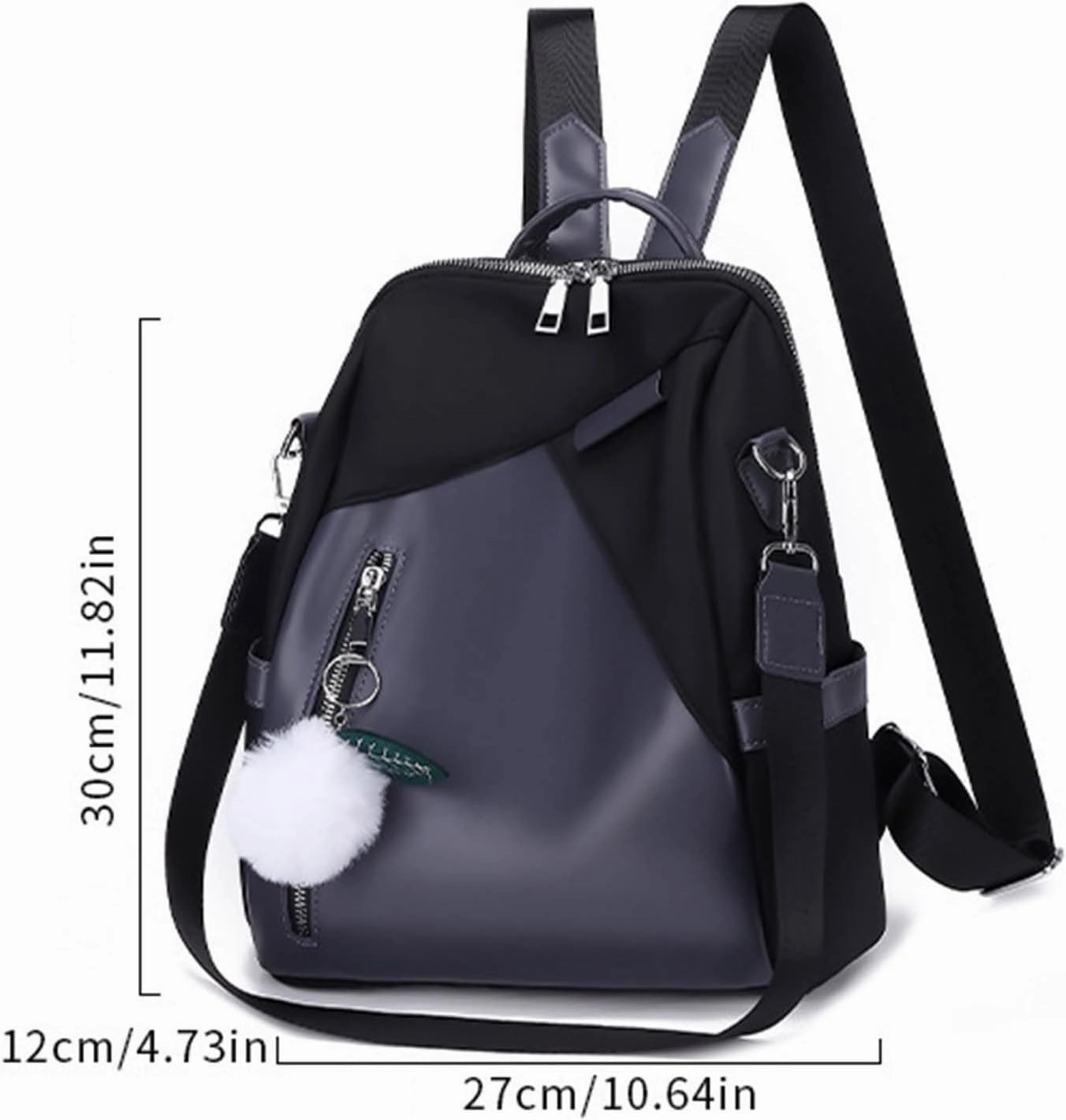 Ladies Fashion Pendant Casual Backpack Retro Solid Color Large Capacity Small Anime Backpack for (Green, One Size)