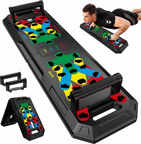 LALAHIGH 25-in-1 4rd Generation Push Up Board - Multi-Functional Foldable Gym System with Resistance Bands, Pilates Bar & Pulleys, Portable Workout Equipment for Men & Women, Chest/Back/Abs Training