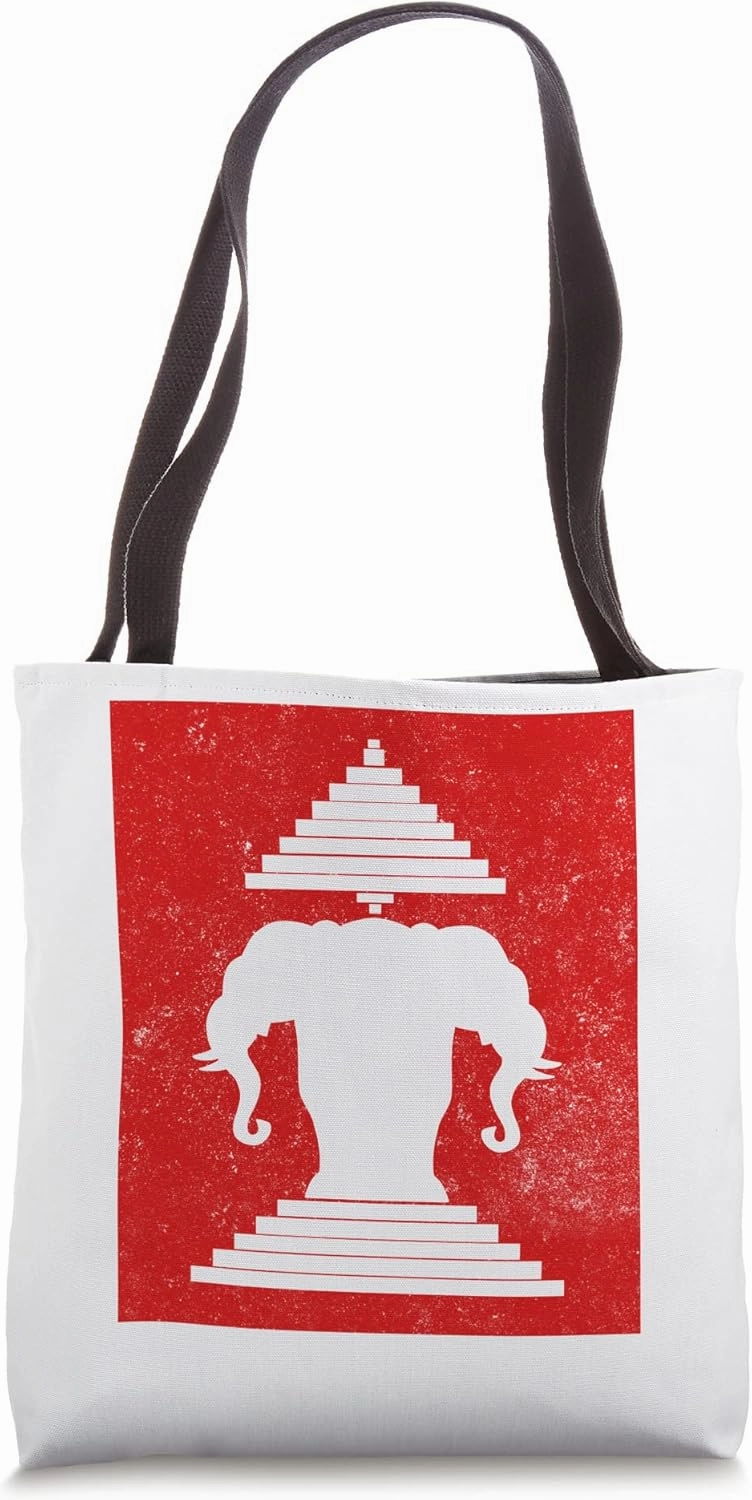 Laos Lao Laotian Proud Wild Elephants Former National Flag Tote Bag