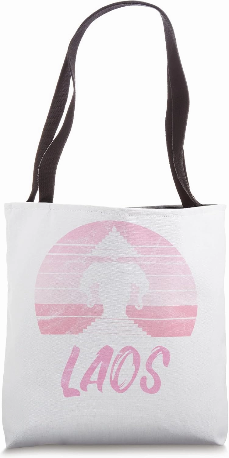 Laos Lao Laotian Proud Wild Elephants Former National Flag Tote Bag