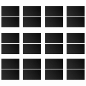 Laser Engraving Blank ABS Double Color Plastic Sheet, 11.8x6.49x0.05 inch Materials Double Color Plastic Sheet for Interior Signs, Badges, DIY Carving Pack of 12 (Black)