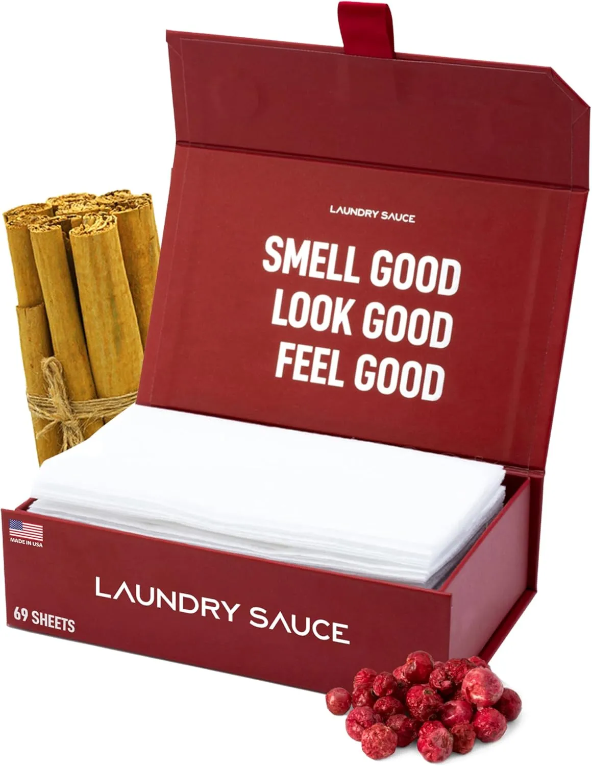 Laundry Sauce - Laundry Dryer Sheets (French Saffron), Luxury Fragrance, Contains Essential Oils, Softens Fabric, Removes Static Cling, Eco-Friendly Packaging, Travel Friendly, 69 Count