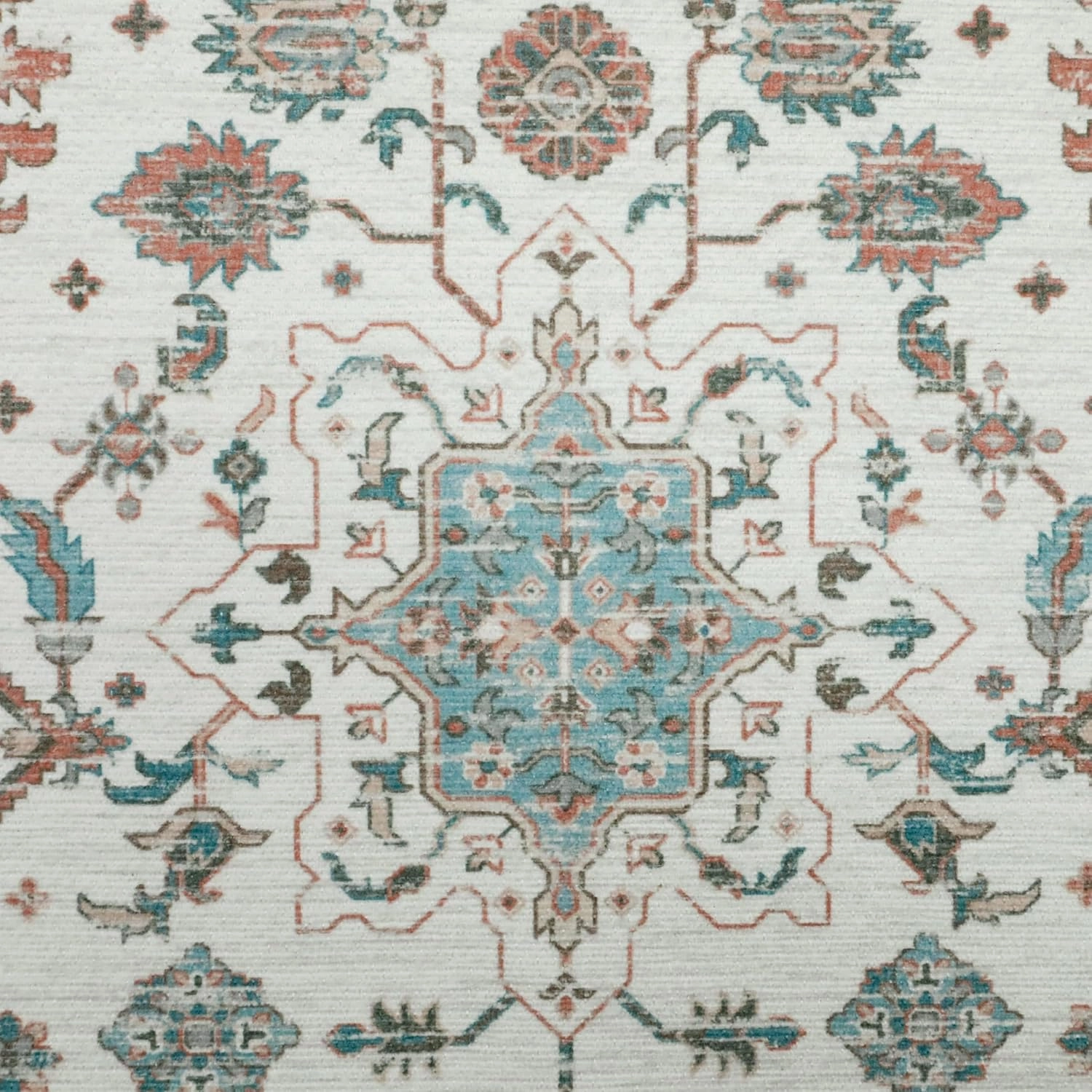 Laura Ashley Beige Aure Floral Machine Washable & Slip Resistant 26" x 45" Accent Rug