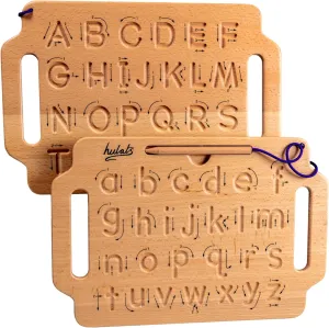 Learn to Write: Portable Wooden Alphabet Letter Tracing Sensory Pad Board - Toddler Writing Practice for Kids Age 3-5, Montessori Toys for 3  Year Old, Letter Tracing for Kids 3-5 Writing Tools