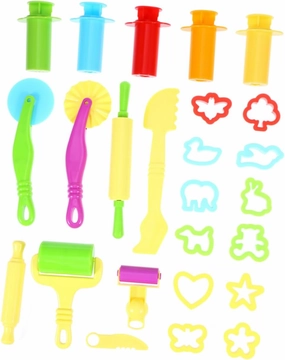 LIFKOME 20pcs DIY Animal Molds Tool with Extruder Tools Creative Play for Random Colors for Imaginative Dough Modeling and Hands Learning Activities Random Color