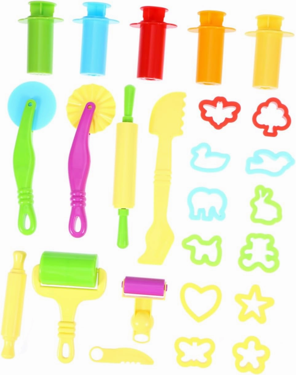 LIFKOME 20pcs DIY Animal Molds Tool with Extruder Tools Creative Play for Random Colors for Imaginative Dough Modeling and Hands Learning Activities Random Color