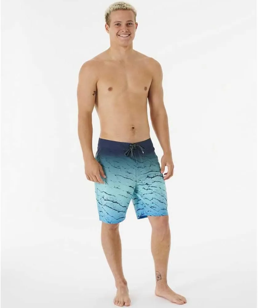 Lip Curl 033MBO / MIRAGE MEDINA Men's Board Shorts (Durable Water Repellent, Stretchable), Retro Blue, 30