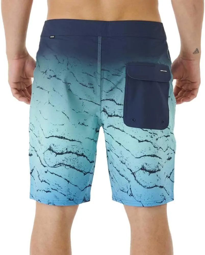 Lip Curl 033MBO / MIRAGE MEDINA Men's Board Shorts (Durable Water Repellent, Stretchable), Retro Blue, 30