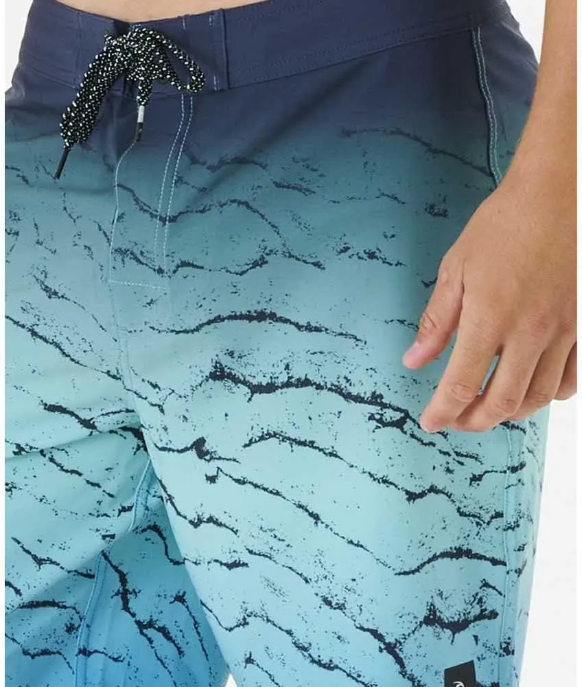 Lip Curl 033MBO / MIRAGE MEDINA Men's Board Shorts (Durable Water Repellent, Stretchable), Retro Blue, 30