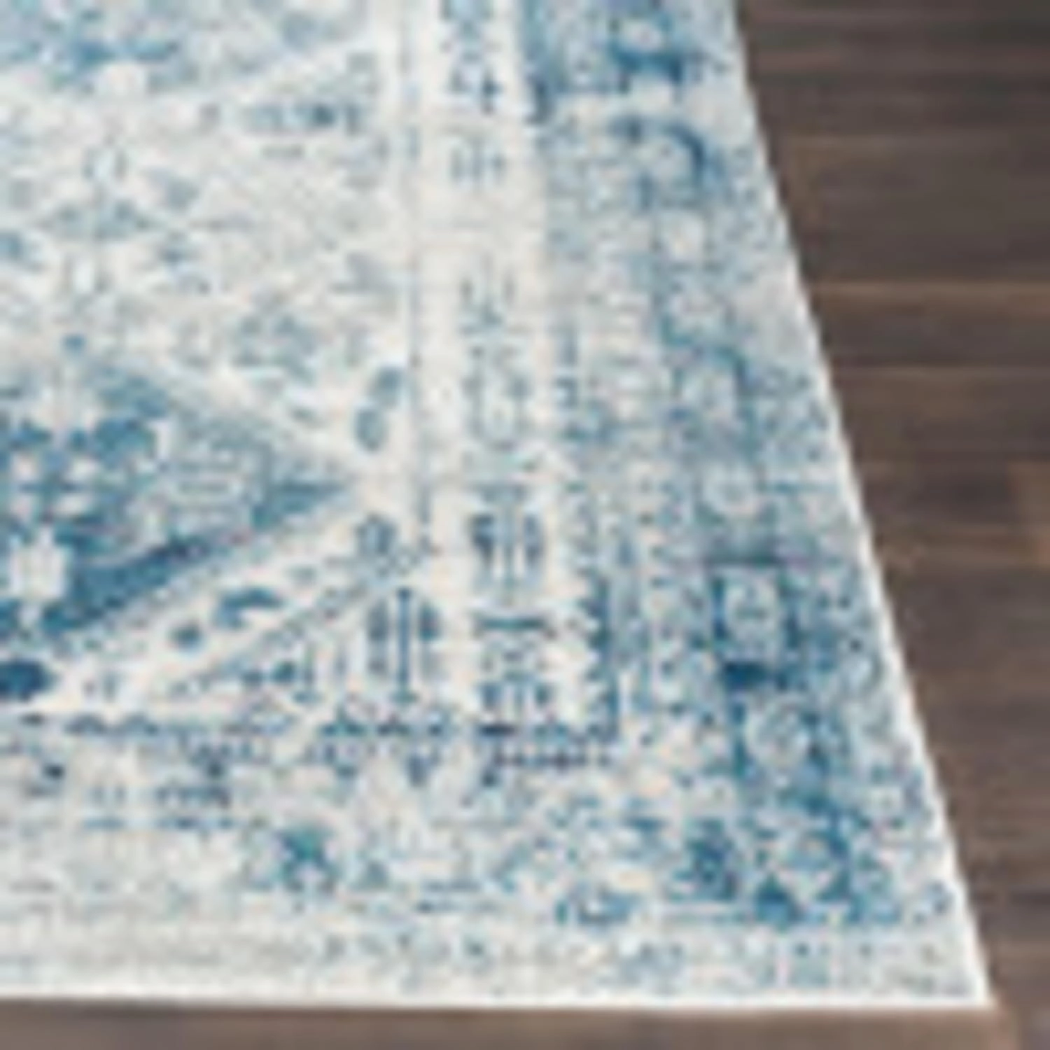 Livabliss Desta Vintage Oriental Runner Area Rug,2'7" x 7'3",Blue/White