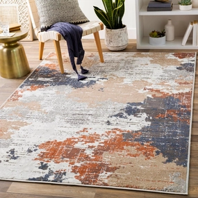 Livabliss Geneva Modern Abstract Area Rug,6'7" x 9',Terracotta