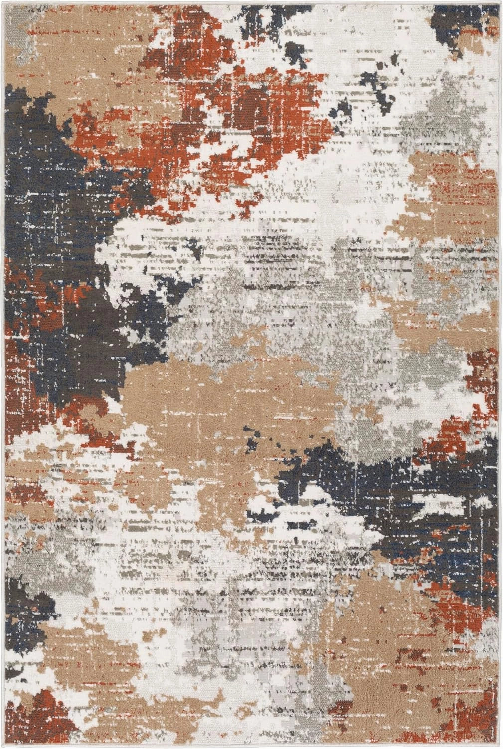 Livabliss Geneva Modern Abstract Area Rug,6'7" x 9',Terracotta